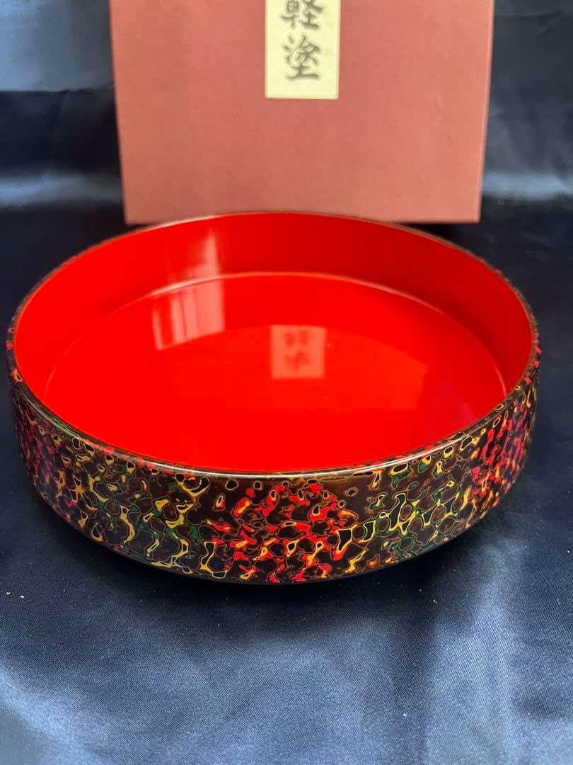 伝統工芸品 津軽塗り 菓子入れ 菓子器 箱付 昭和レトロ津軽塗 小物